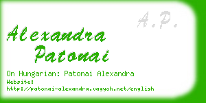 alexandra patonai business card